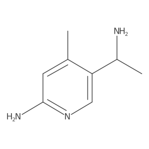 5-(1-Aminoethyl)-4-methylpyridin-2-amine结构式