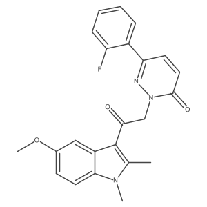 6-(2-fluorophenyl)-2-[2-(5-methoxy-1,2-dimethyl-1H-indol-3-yl)-2-oxoethyl]pyridazin-3(2H)-one Structure