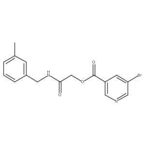 2-[(3-Methylbenzyl)amino]-2-oxoethyl 5-bromopyridine-3-carboxylate结构式