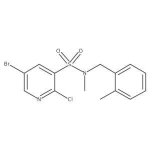 5-bromo-2-chloro-N-methyl-N-[(2-methylphenyl)methyl]pyridine-3-sulfonamide Structure