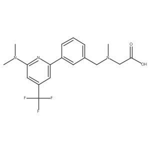 {[3-(6-Dimethylamino-4-trifluoromethyl-pyridin-2-yl)-benzyl]-methyl-amino}-acetic acid Structure