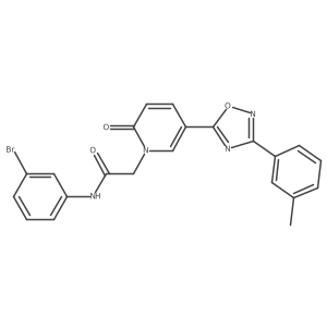N-(3-bromophenyl)-2-{5-[3-(3-methylphenyl)-1,2,4-oxadiazol-5-yl]-2-oxopyridin-1(2H)-yl}acetamide结构式