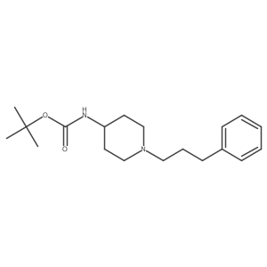tert-butyl N-[1-(3-phenylpropyl)piperidin-4-yl]carbamate Structure