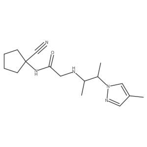 N-(1-cyanocyclopentyl)-2-{[3-(4-methyl-1H-pyrazol-1-yl)butan-2-yl]amino}acetamide结构式