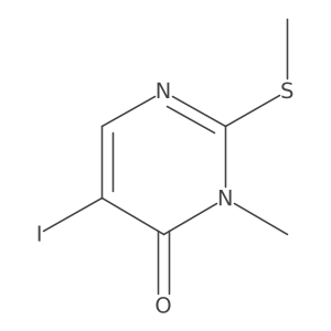 5-Iodo-3-methyl-2-(methylthio)pyrimidin-4(3H)-one Structure