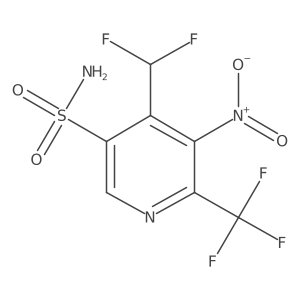4-(Difluoromethyl)-5-nitro-6-(trifluoromethyl)pyridine-3-sulfonamide Structure