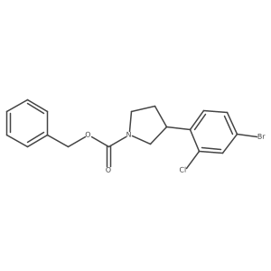 Benzyl 3-(4-bromo-2-chlorophenyl)pyrrolidine-1-carboxylate结构式