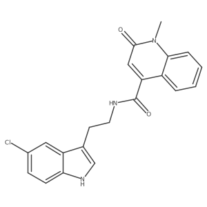 N-[2-(5-chloro-1H-indol-3-yl)ethyl]-1-methyl-2-oxo-1,2-dihydro-4-quinolinecarboxamide结构式