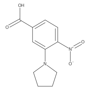 4-Nitro-3-(pyrrolidin-1-YL)benzoic acid Structure