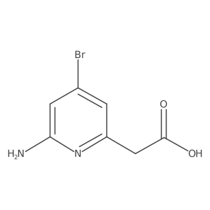 (6-Amino-4-bromopyridin-2-YL)acetic acid结构式