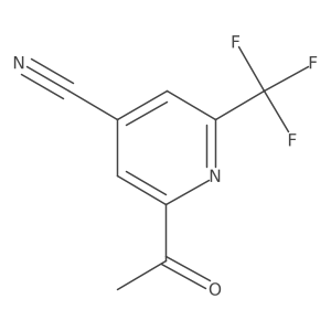 2-Acetyl-6-(trifluoromethyl)isonicotinonitrile Structure