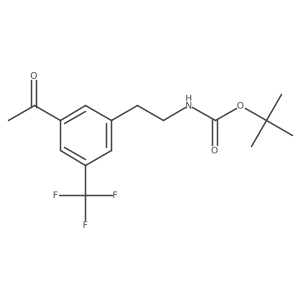 Tert-butyl 2-[3-acetyl-5-(trifluoromethyl)phenyl]ethylcarbamate Structure