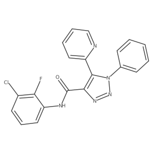 N-(3-chloro-2-fluorophenyl)-1-phenyl-5-(pyridin-2-yl)-1H-1,2,3-triazole-4-carboxamide Structure