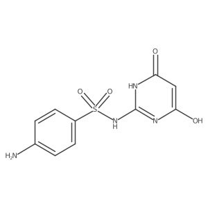 4-Amino-N-(1,6-dihydro-4-hydroxy-6-oxo-2-pyrimidinyl)benzenesulfonamide结构式