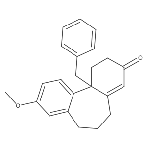 11B-Benzyl-9-methoxy-5,6,7,11B-tetrahydro-1H-dibenzo[A,C][7]annulen-3(2H)-one Structure