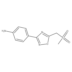 Benzenamine, 4-[5-[(methylsulfonyl)methyl]-1,2,4-oxadiazol-3-yl]- Structure