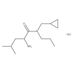 2-amino-N-(cyclopropylmethyl)-4-methyl-N-propylpentanamide hydrochloride结构式