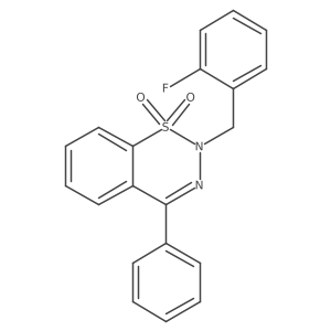 2-(2-fluorobenzyl)-4-phenyl-2H-benzo[e][1,2,3]thiadiazine 1,1-dioxide Structure