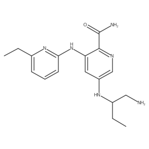 5-[[1-(Aminomethyl)propyl]amino]-3-[(6-ethyl-2-pyridinyl)amino]-2-pyridinecarboxamide Structure