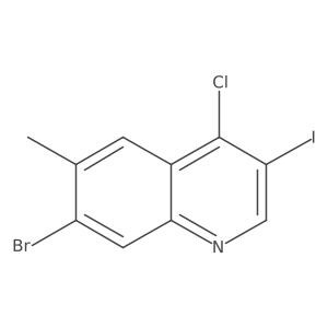 7-Bromo-4-chloro-3-iodo-6-methylquinoline结构式