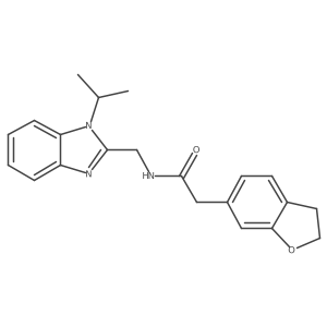 2-(2,3-dihydro-1-benzofuran-6-yl)-N-[(1-isopropyl-1H-1,3-benzimidazol-2-yl)methyl]acetamide Structure