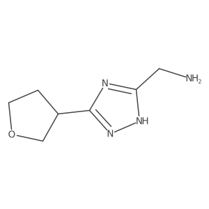 [3-(oxolan-3-yl)-1H-1,2,4-triazol-5-yl]methanamine结构式