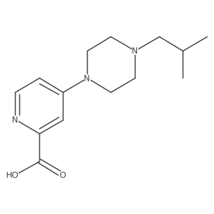 4-[4-(2-Methylpropyl)-1-piperazinyl]-2-pyridinecarboxylic acid Structure