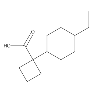 1-(4-Ethylcyclohexyl)cyclobutane-1-carboxylic acid Structure