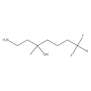 1-Amino-7,7,7-trifluoro-3-methylheptan-3-ol结构式
