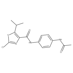 N-[4-(acetylamino)phenyl]-2-chloro-5-(propan-2-yl)-1,3-thiazole-4-carboxamide Structure