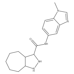 N-(1-methylbenzimidazol-5-yl)-1,2,3,3a,4,5,6,7,8,8a-decahydrocyclohepta[c]pyrazole-3-carboxamide Structure