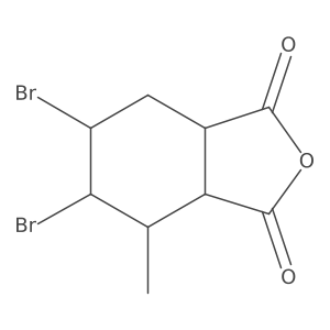 1,2-Cyclohexanedicarboxylic anhydride, 4,5-dibromo-3-methyl-结构式