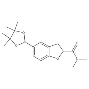 N,N-dimethyl-5-(4,4,5,5-tetramethyl-1,3,2-dioxaborolan-2-yl)-2,3-dihydro-1-benzofuran-2-carboxamide Structure