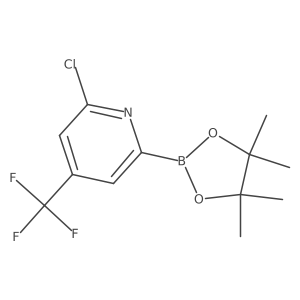 2-Chloro-6-(4,4,5,5-tetramethyl-1,3,2-dioxaborolan-2-yl)-4-(trifluoromethyl)pyridine Structure