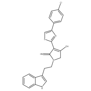 4-[4-(4-chlorophenyl)-1,3-thiazol-2-yl]-5-imino-1-[2-(1H-indol-3-yl)ethyl]-2,5-dihydro-1H-pyrrol-3-ol Structure