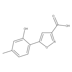 5-(2-Hydroxy-4-methylphenyl)-1,2-oxazole-3-carboxylic acid结构式