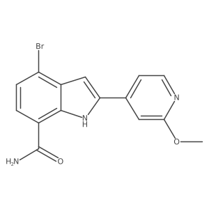 4-Bromo-2-(2-methoxy-4-pyridinyl)-1H-indole-7-carboxamide结构式