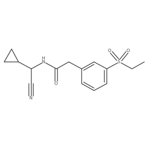 N-[Cyano(cyclopropyl)methyl]-2-(3-ethylsulfonylphenyl)acetamide Structure