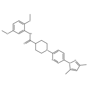 N-(2,5-dimethoxyphenyl)-1-[6-(3,5-dimethyl-1H-pyrazol-1-yl)pyridazin-3-yl]piperidine-4-carboxamide Structure