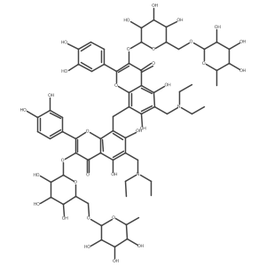 8,8''-Methylenebis(6-((diethylamino)methyl)rutin Structure