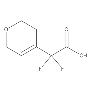 2-(3,6-Dihydro-2H-pyran-4-yl)-2,2-difluoroacetic acid结构式