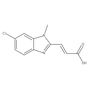 2-Propenoic acid, 3-(6-chloro-1-methyl-1H-benzimidazol-2-yl)-结构式