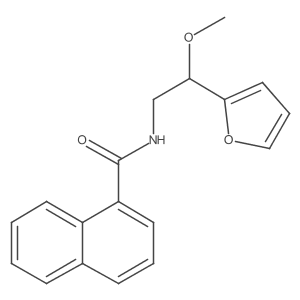 N-(2-(furan-2-yl)-2-methoxyethyl)-1-naphthamide结构式