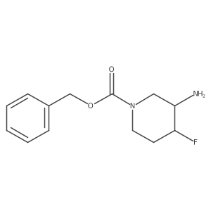 (3S,4R)-benzyl 3-amino-4-fluoropiperidine-1-carboxylate Structure