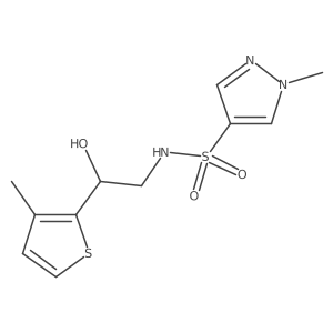 N-(2-hydroxy-2-(3-methylthiophen-2-yl)ethyl)-1-methyl-1H-pyrazole-4-sulfonamide Structure