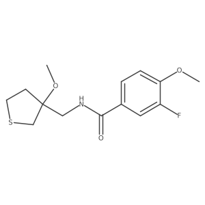 3-fluoro-4-methoxy-N-((3-methoxytetrahydrothiophen-3-yl)methyl)benzamide结构式