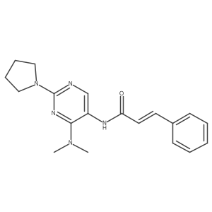 N-(4-(dimethylamino)-2-(pyrrolidin-1-yl)pyrimidin-5-yl)cinnamamide结构式