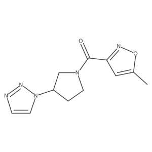 (3-(1H-1,2,3-triazol-1-yl)pyrrolidin-1-yl)(5-methylisoxazol-3-yl)methanone结构式