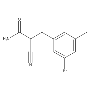 3-(3-Bromo-5-methylphenyl)-2-cyanopropanamide结构式