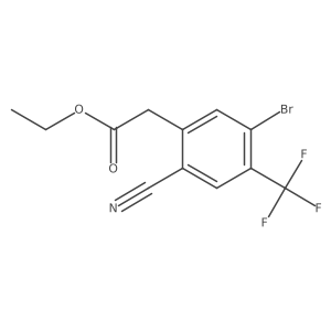 Ethyl 5-bromo-2-cyano-4-(trifluoromethyl)phenylacetate Structure
